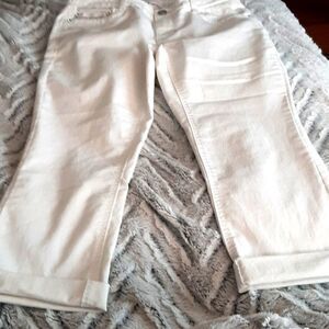 CANYON RIVER Blues Capri White Embroidery Jeans sz 6 30W x30 L x21‎ Inseam